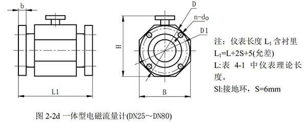 酸溶液流量計(jì)外形尺寸圖二