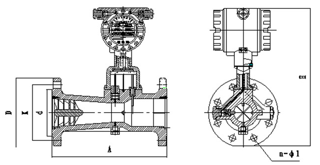 天然氣流量計外形圖